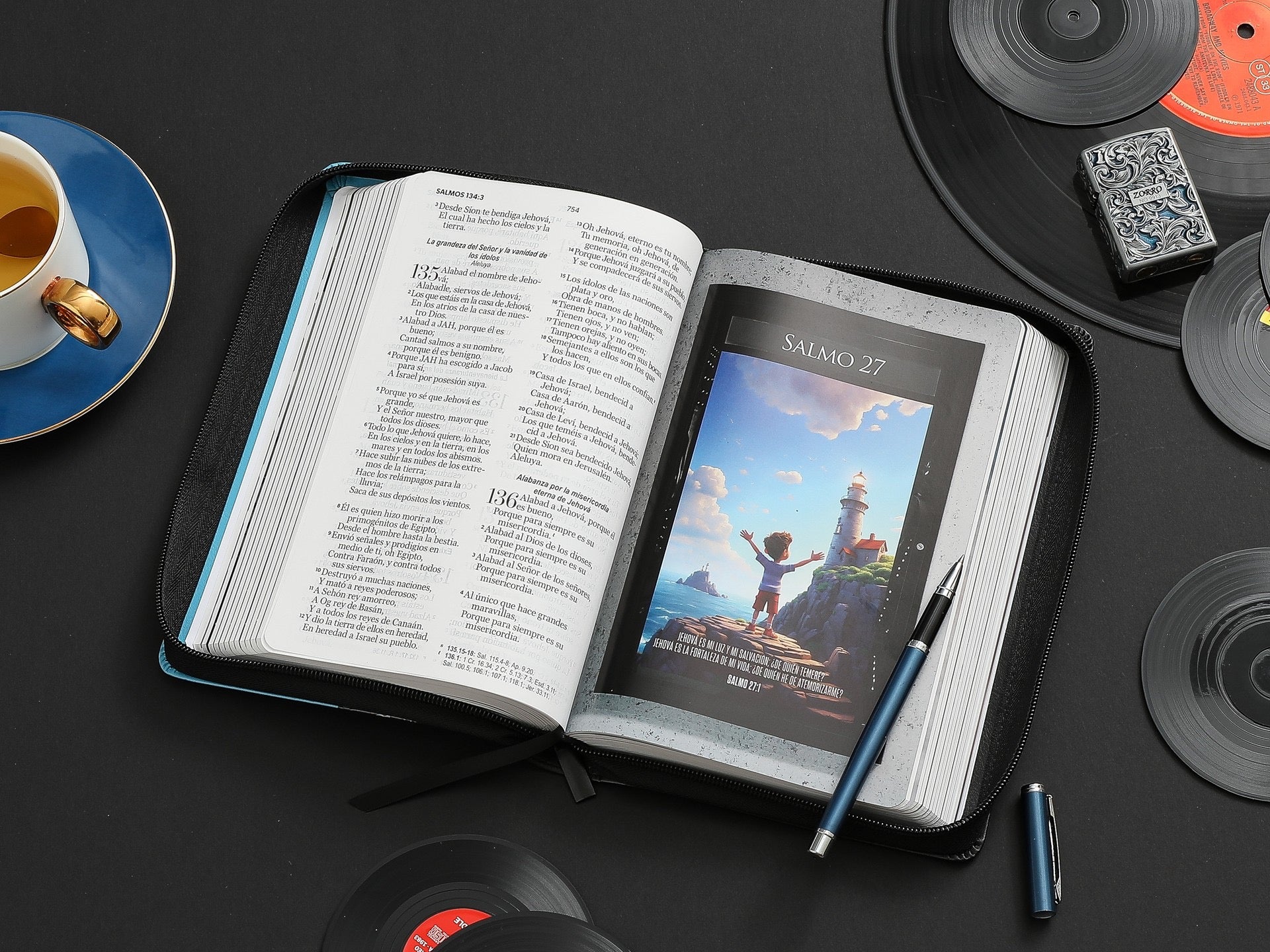 Biblia Héroes RVR60 Letra Grande azul