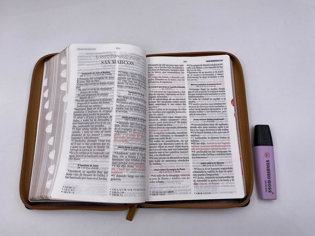 Biblia RVR60 Tamaño Manual Letra Grande café