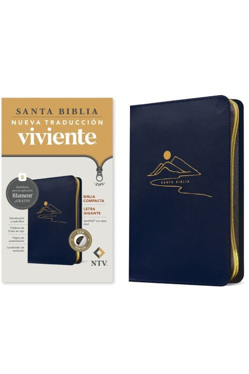 Biblia NTV Compacta Letra Gigante azul indice