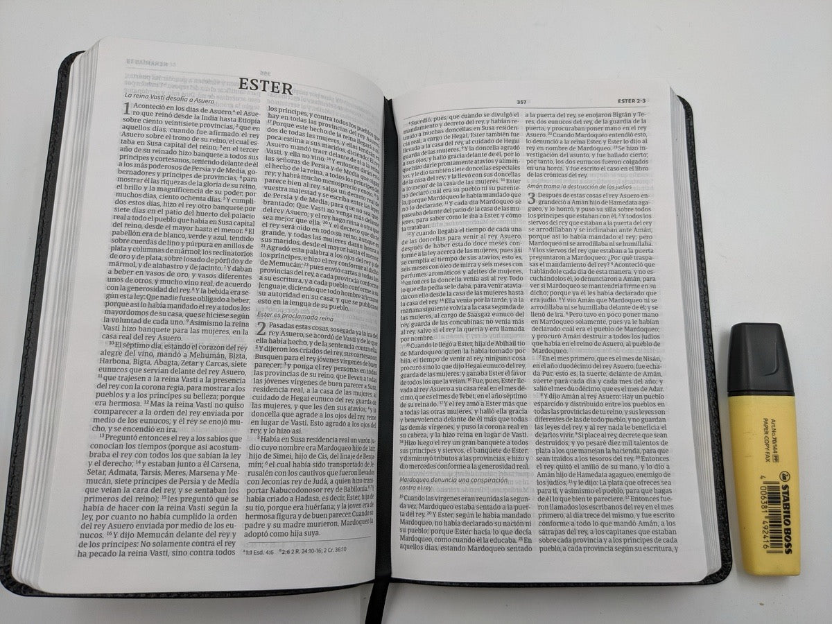 Biblia RVR 1960 Ultrafina Piel Negra