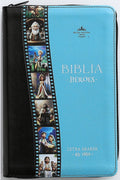 Biblia Héroes RVR60 Letra Grande azul