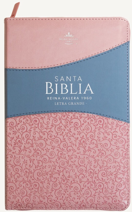 Biblia RVR60 Tamaño Manual Letra Grande rosa