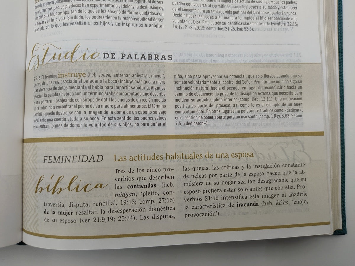 Biblia RVR 1960 de Estudio para Mujeres Tela Verde