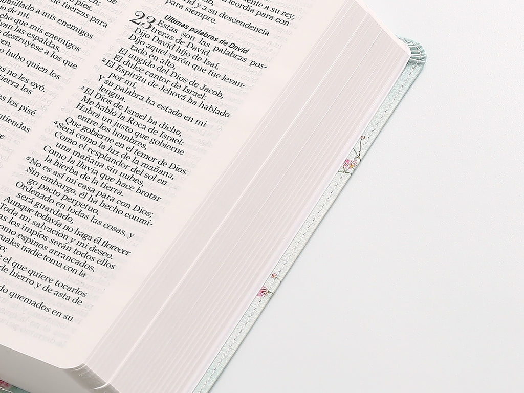 Biblia RVR60 Tamaño manual Letra Grande con flores