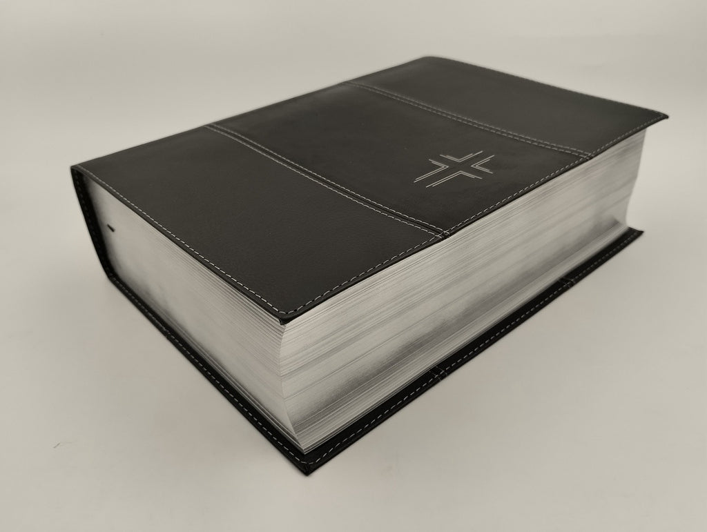 Biblia NTV de Estudio Diario Vivir Letra Grande Símil Piel Negro