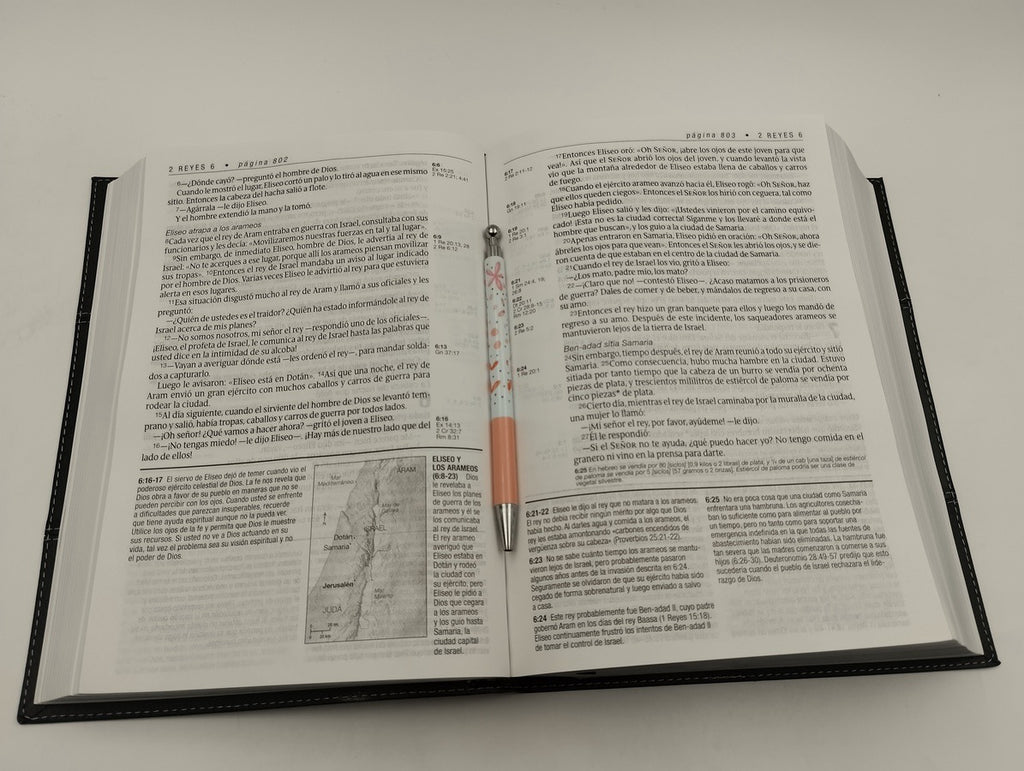 Biblia NTV de Estudio Diario Vivir Letra Grande Símil Piel Negro