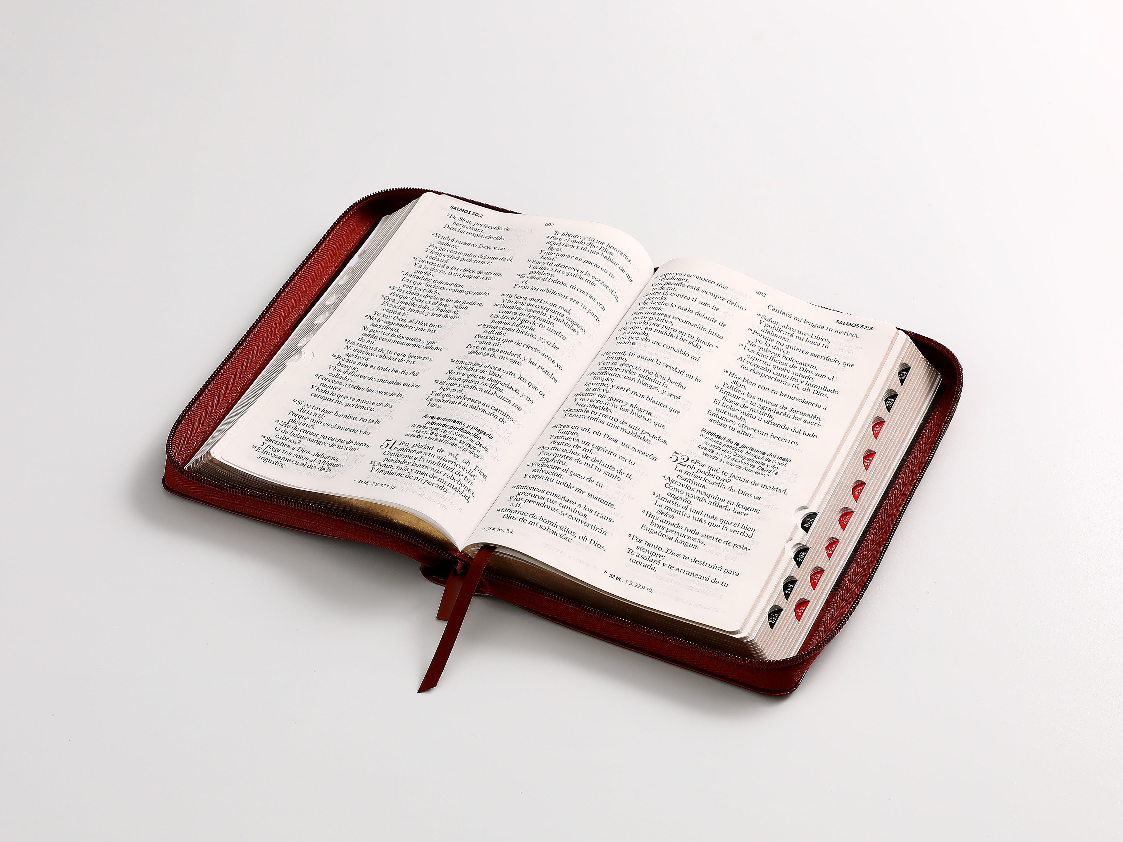 Biblia RVR60 Tamaño Manual Letra Grande marrón cierre indice