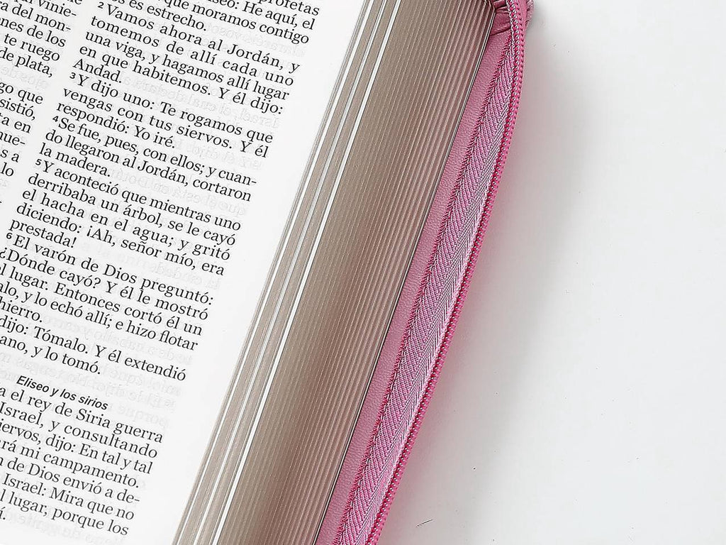 Biblia RVR60 tamaño manual letra Gigante Rosa