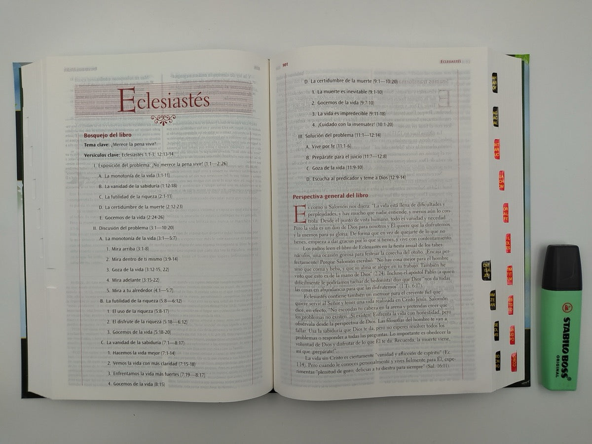 Biblia RVR 1960 de Estudio Vidas Transformadas Tapa Dura con Índice
