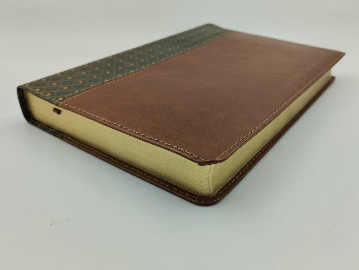 Biblia RVR 1960 de Estudio Scofield Verde Bosque Café Símil Piel