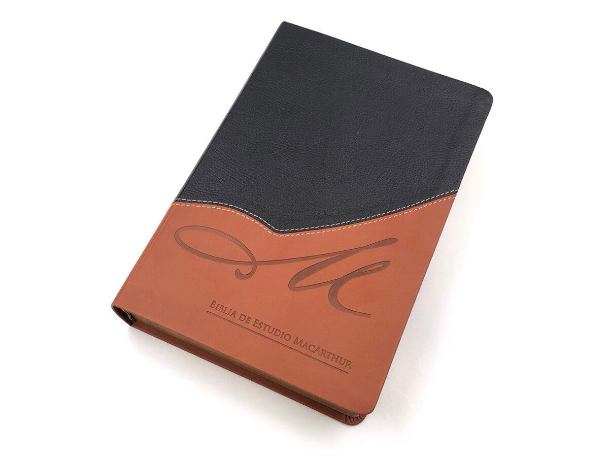 Biblia RVR 1960 de Estudio MacArthur Piel con Índice