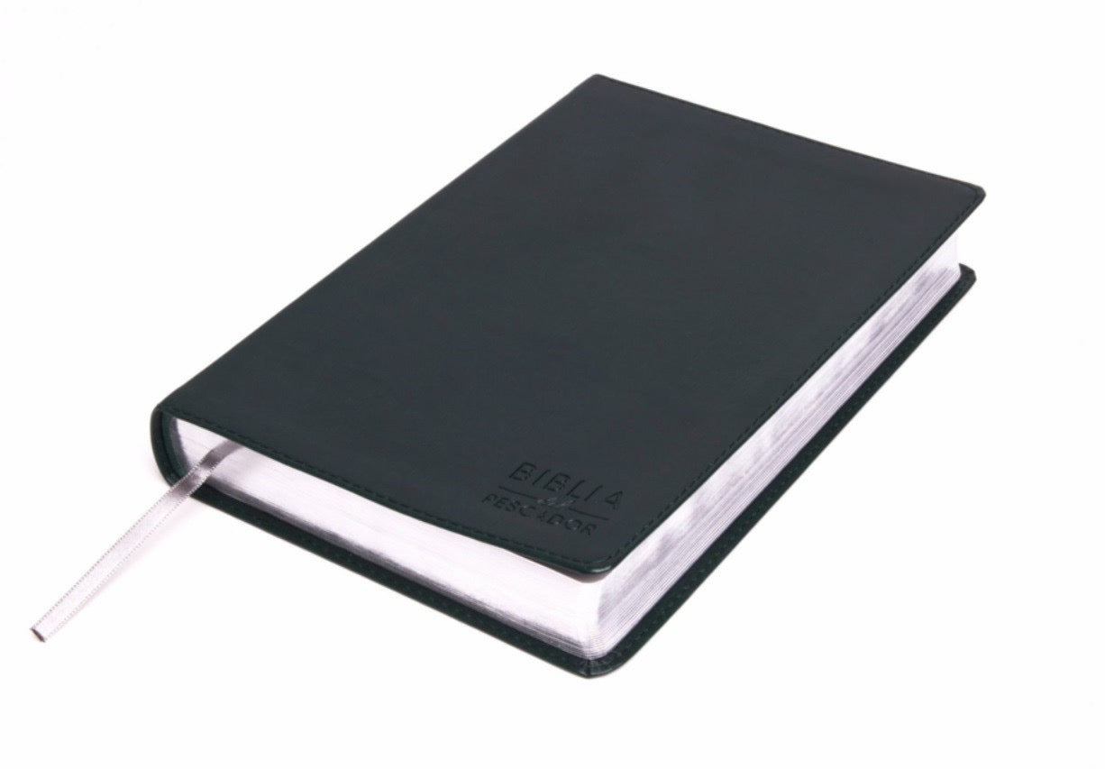 Biblia NVI del Pescador Letra Grande Verde Símil Piel