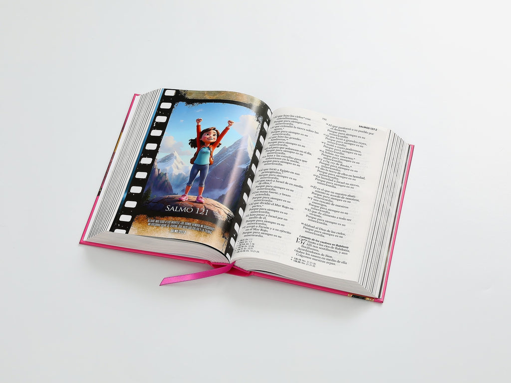 Biblia Héroes RVR60 Letra Grande Tapa Dura rosa