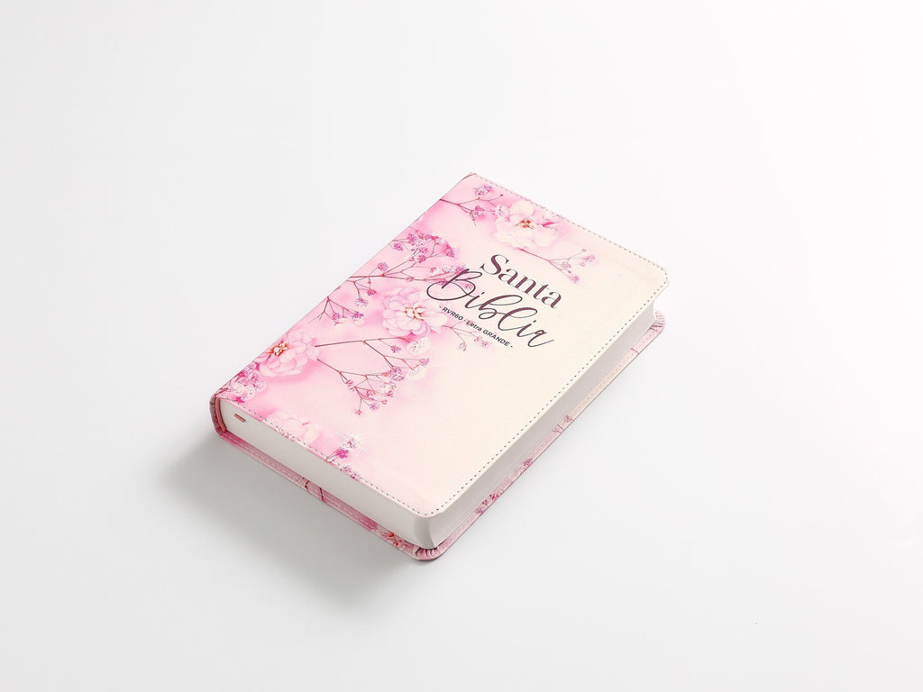Biblia RVR60 Tamaño manual Letra Grande rosa