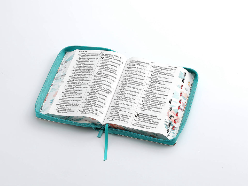 Biblia RVR60 Letra Súper Gigante i/piel turquesa con cierre