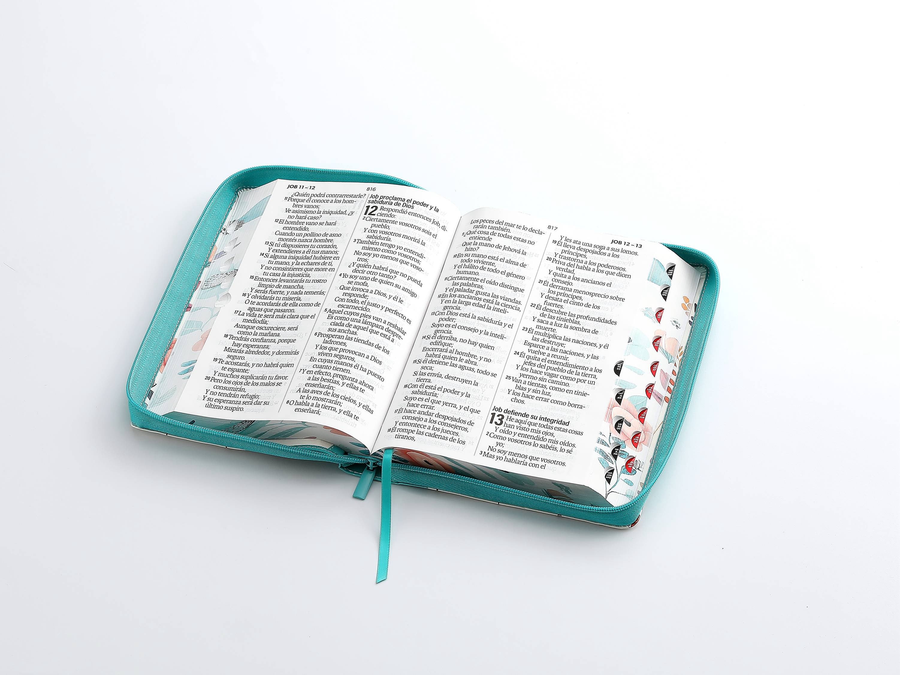 Biblia RVR60 Letra Súper Gigante i/piel turquesa con cierre