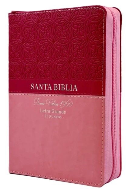 Biblia RVR60 portátil Letra 11 puntos rosa