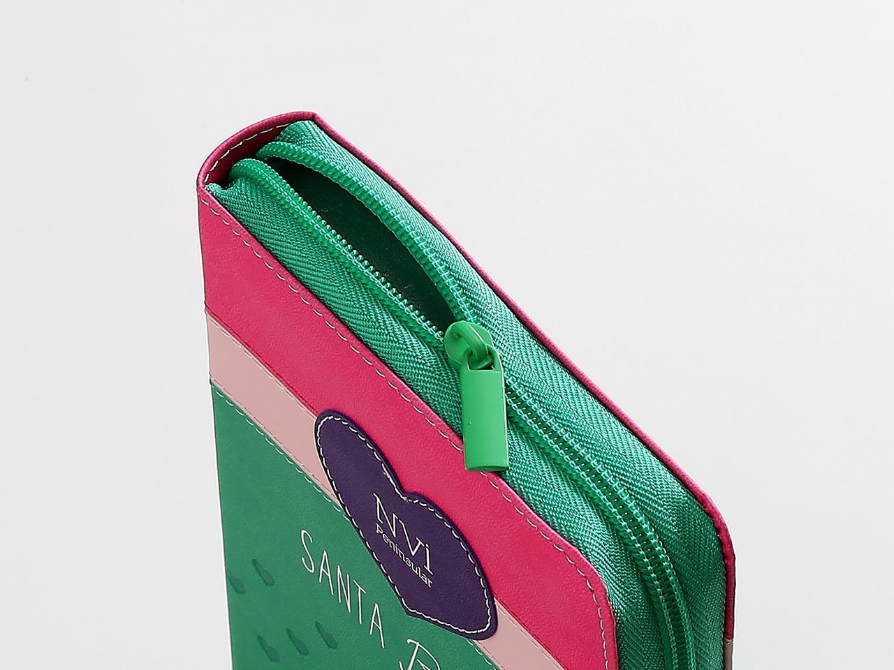 Biblia NVI Peninsular Portátil Letra Grande Tricolor Rosa