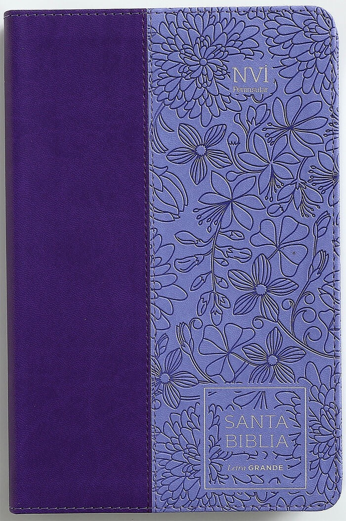 Biblia NVI Peninsular Letra GRande Tamaño manual Lila