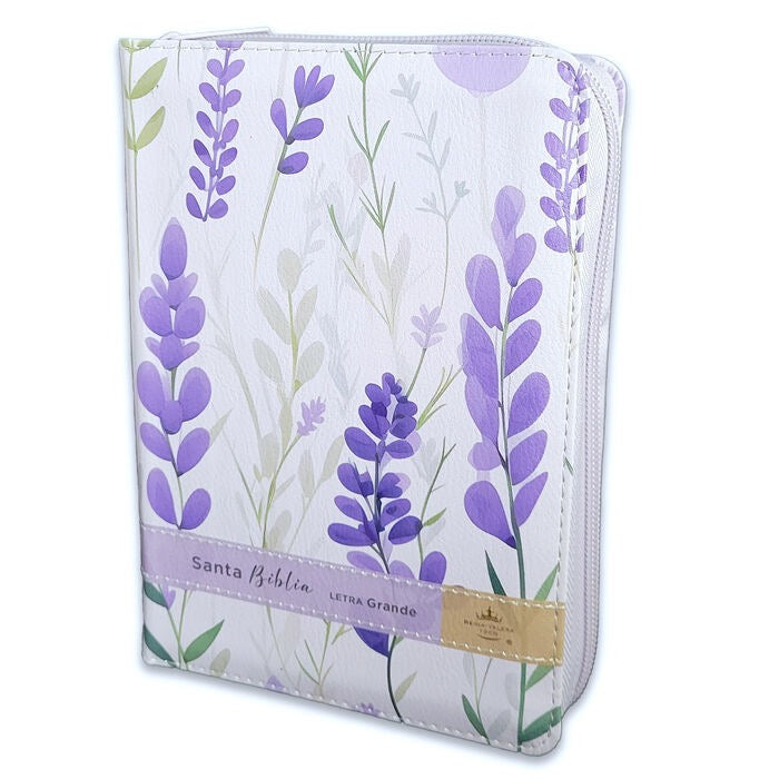Biblia RVR60 Tamaño compacto Letra Grande 12 puntos lila