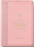 Biblia RVR60 tamaño compacto Letra Grande rosa