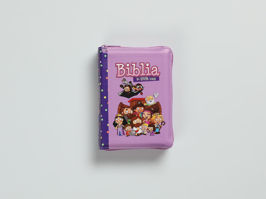 Biblia RVR60 Mi gran viaje bolsillo con cierre lila