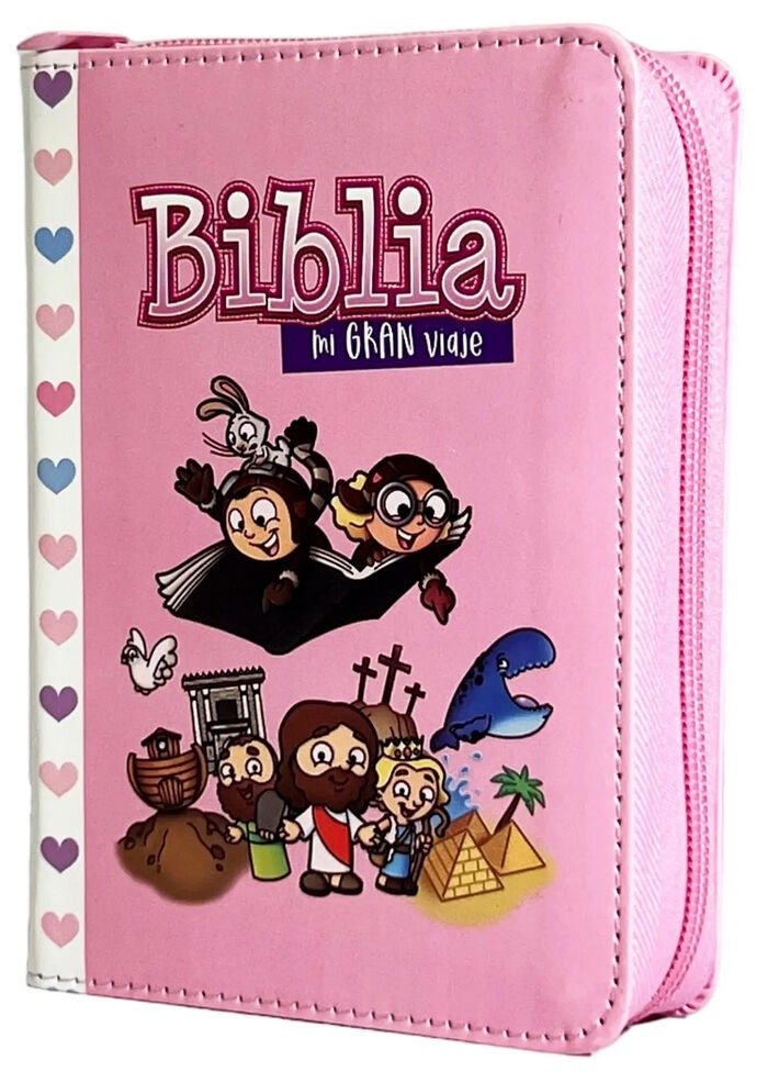 Biblia RVR60 Mi gran viaje bolsillo cierre rosa