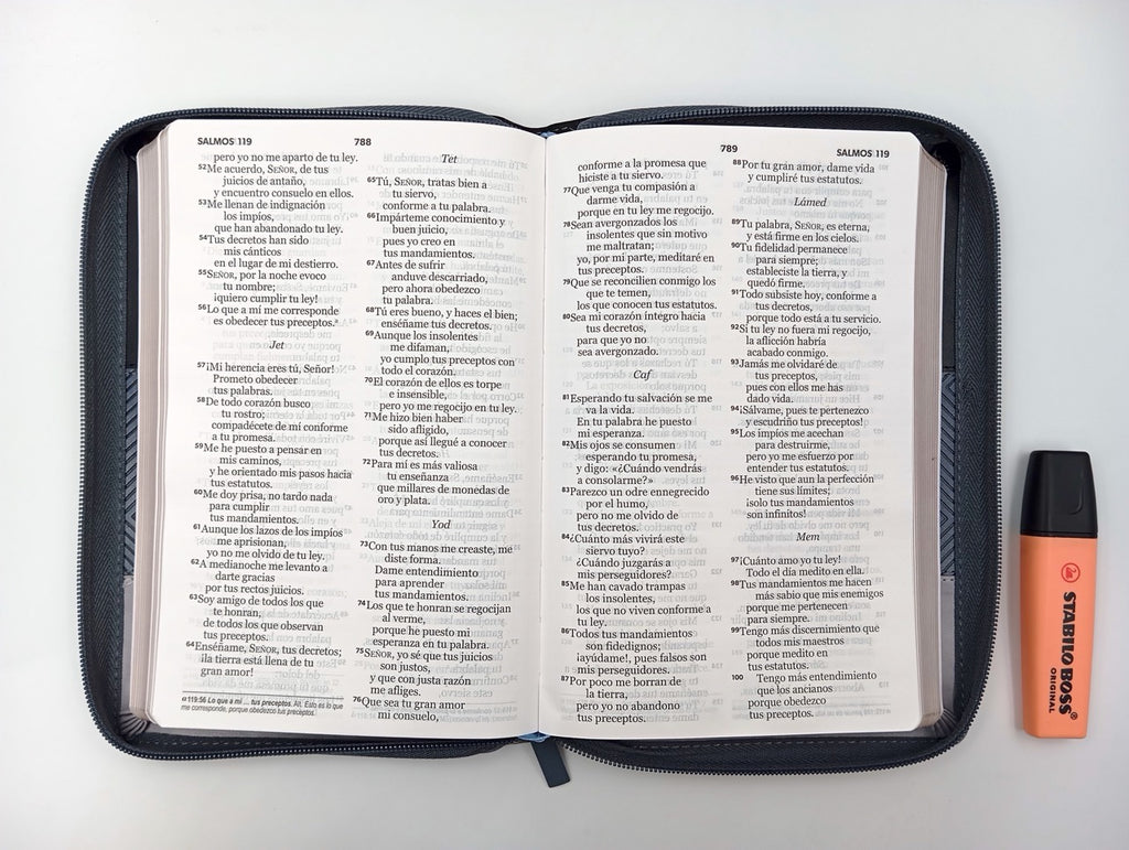 Biblia NVI Peninsular Tamaño Manual Letra Grande TRicolor Negro