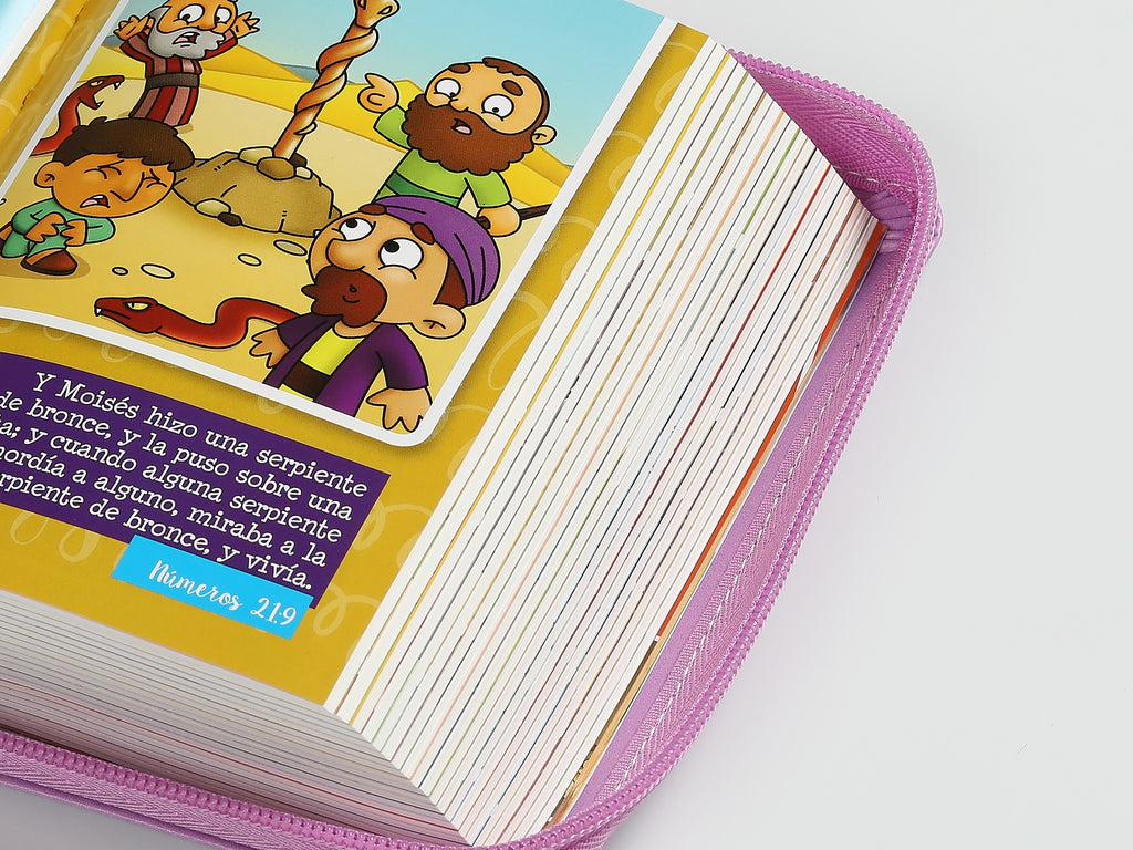 Biblia RVR60 Mi gran viaje bolsillo con cierre lila