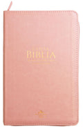 Biblia RVR60 Tamaño Manual Letra Grande rosa cierre indice