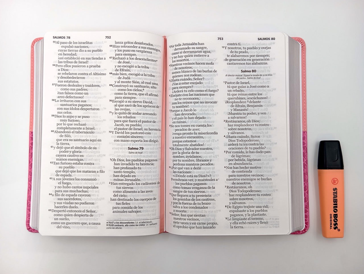 Biblia NVI Peninsular Tamaño manual letra grande rosa