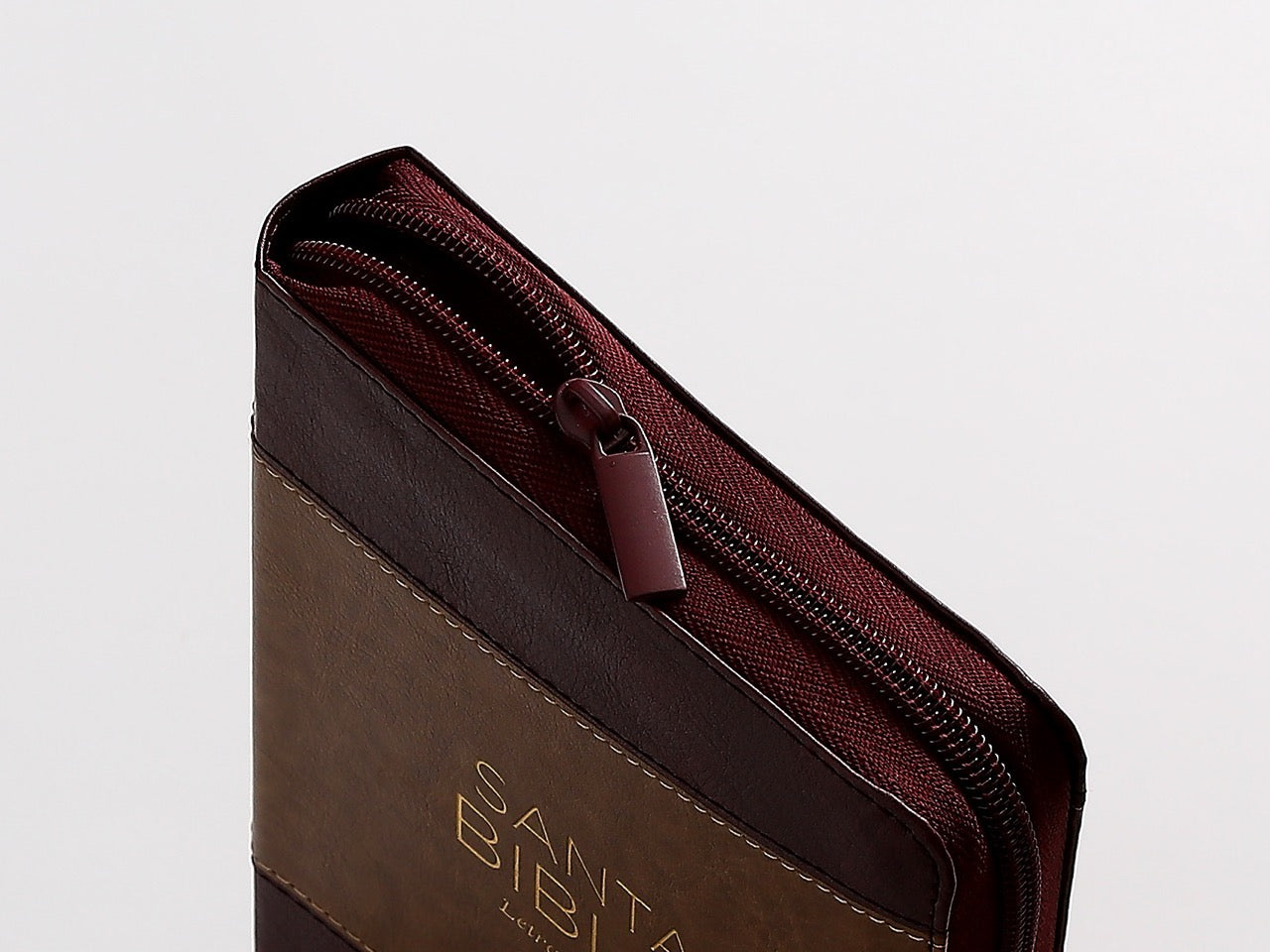 Biblia NVI Peninsular Portátil Letra Grande Bicolor Café