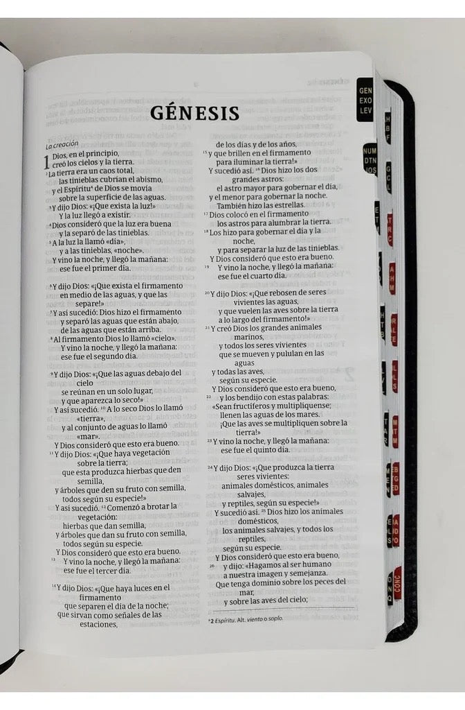 Biblia NVI Ultrafina Negro Piel Fabricada con Índice