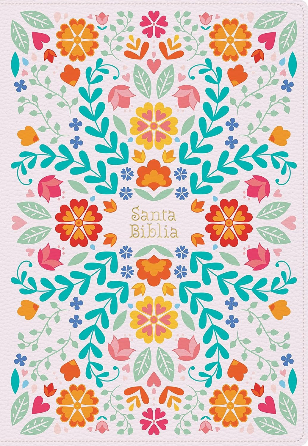 Biblia RVR 1960 Súper Gigante Floreada Símil Piel