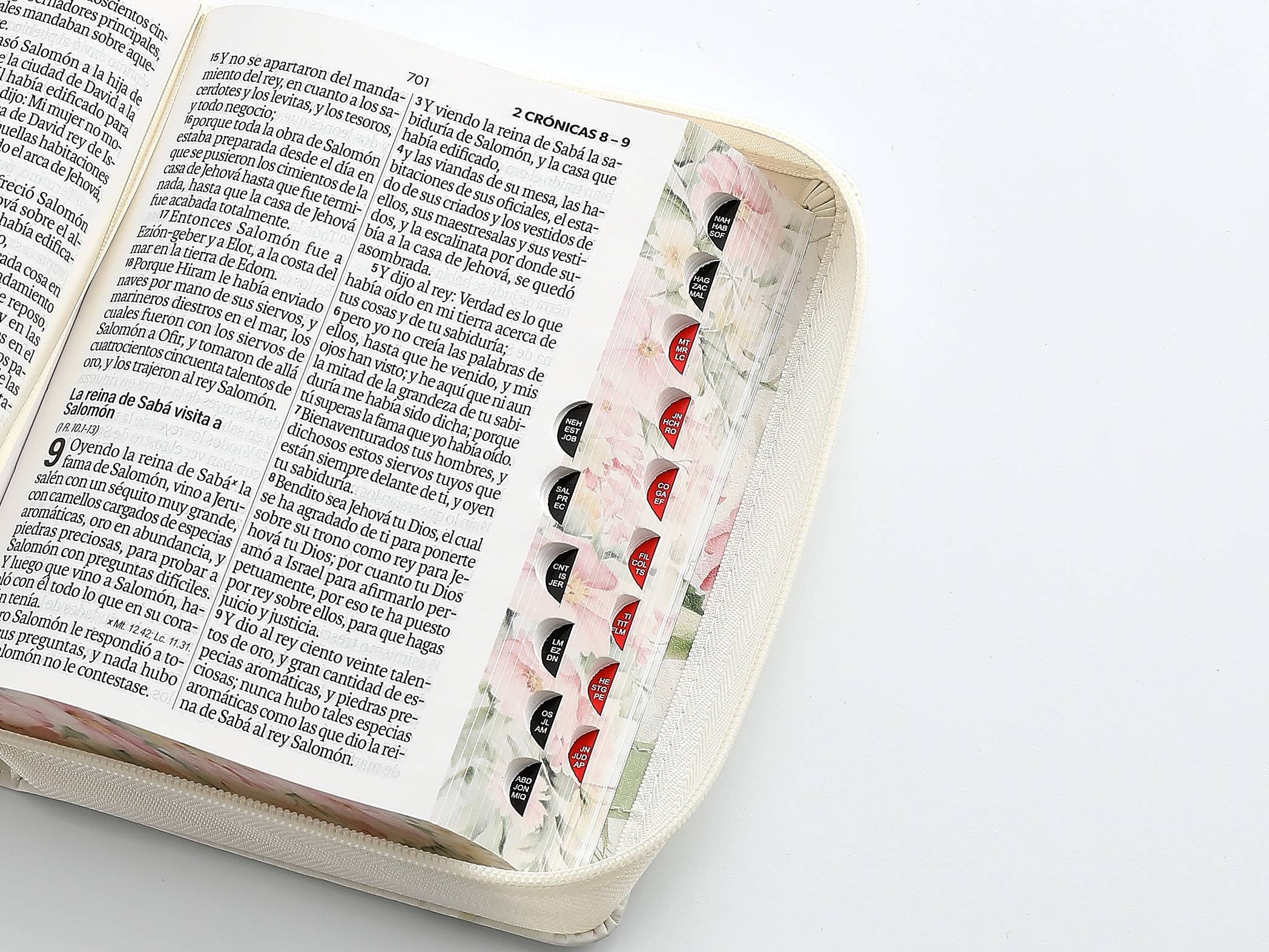 Biblia RVR60 Tamaño compacto Letra Grande 12 puntos flores