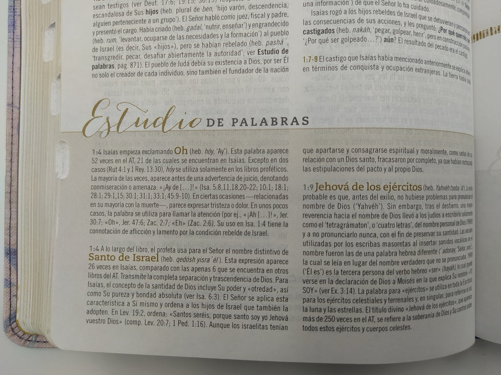 Biblia RVR 1960 de Estudio para Mujer Azul Floreado Tela Impresa con Índice