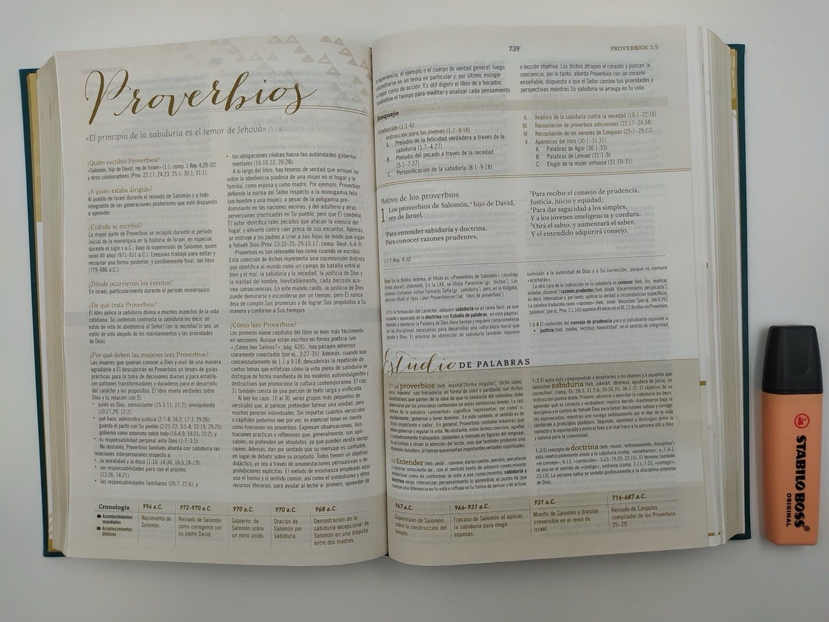 Biblia RVR 1960 de Estudio para Mujeres Tela Verde