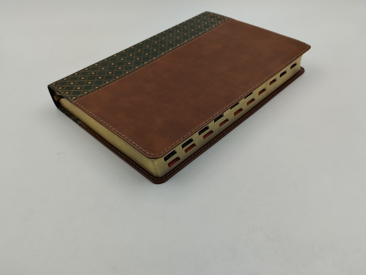 Biblia RVR 1960 de Estudio Scofield Café Símil Piel con Índice