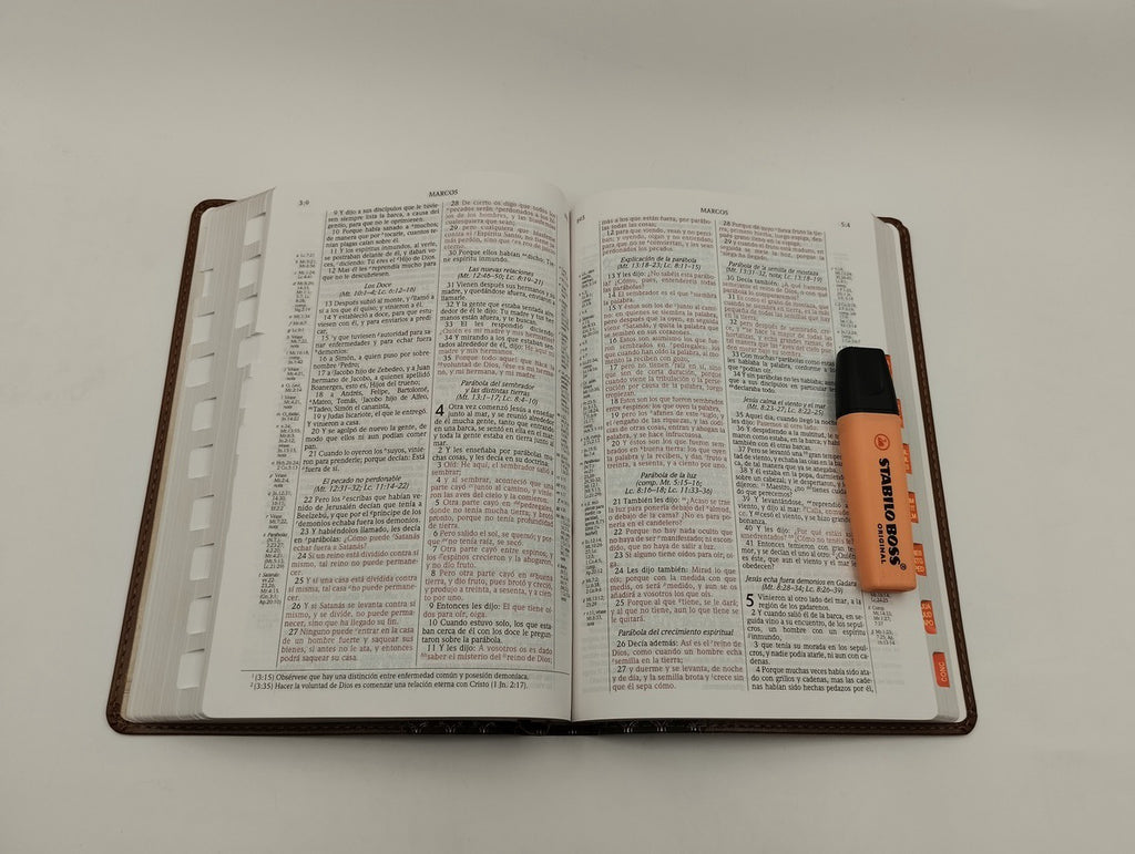 Biblia RVR 1960 de Estudio Scofield Café Símil Piel con Índice