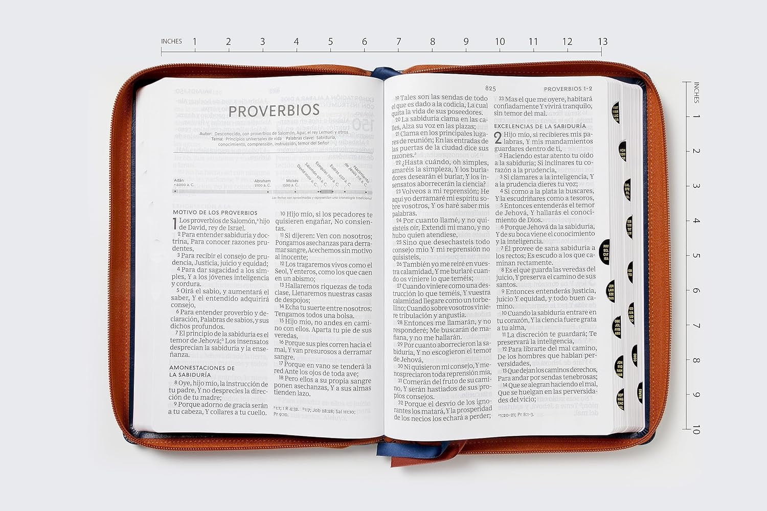 Biblia RVR 1960 Letra Súper Gigante Piel Azul con Índice y Cierre