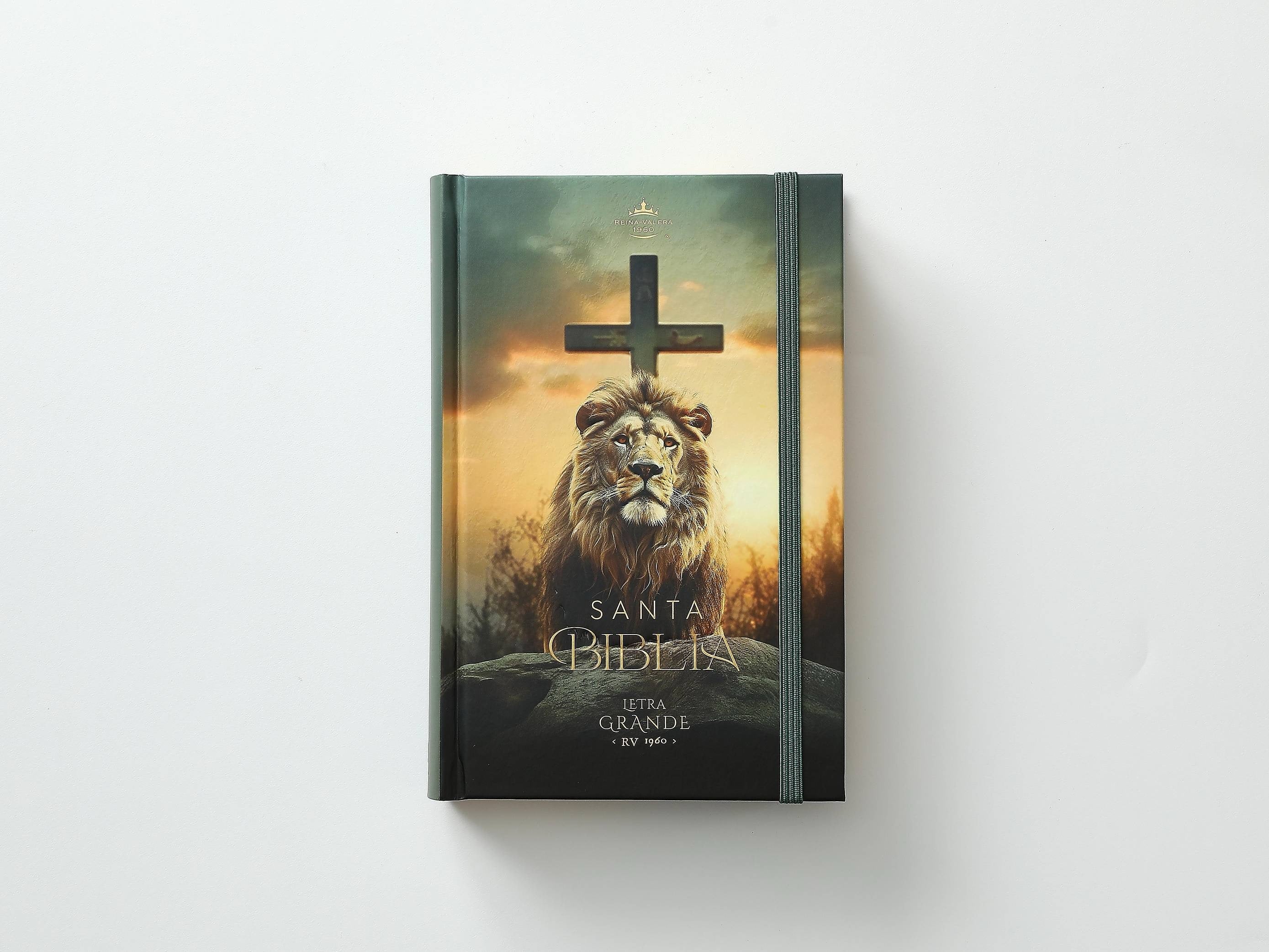 Biblia RVR60 Tamaño manual LEtra GRande TApa dura león