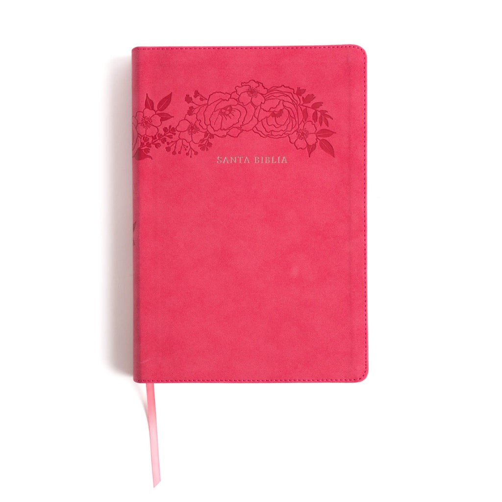 Biblia RVR 1960 Letra Súper Gigante Floral Símil Piel