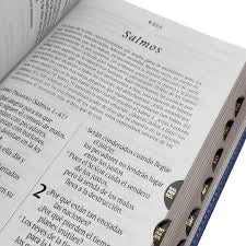 Biblia NTV Manual Letra Grande con Filament Símil Piel Azul Oscuro Índice