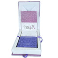Biblia RVR60 Quinceañera Tamaño Portátil Lila/Blanco con caja de regalo