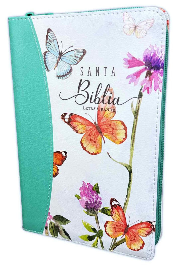 Biblia RVR60 Tamaño manual Letra Grande mariposa