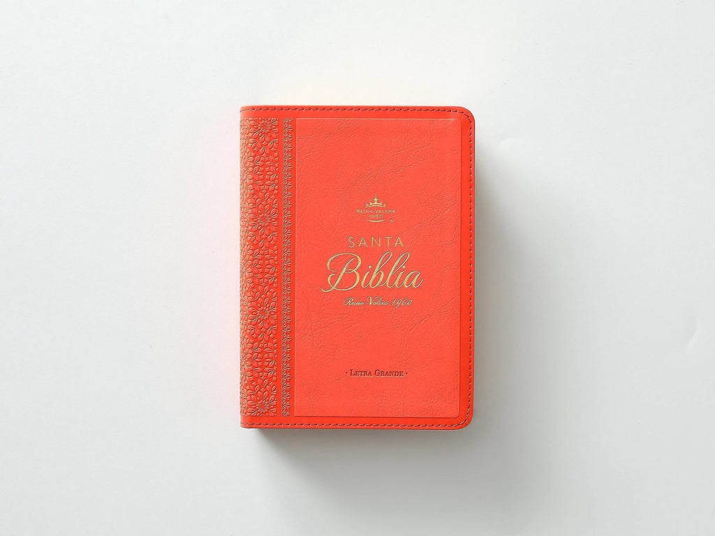 Biblia RVR60 tamaño compacto Letra GRande coral