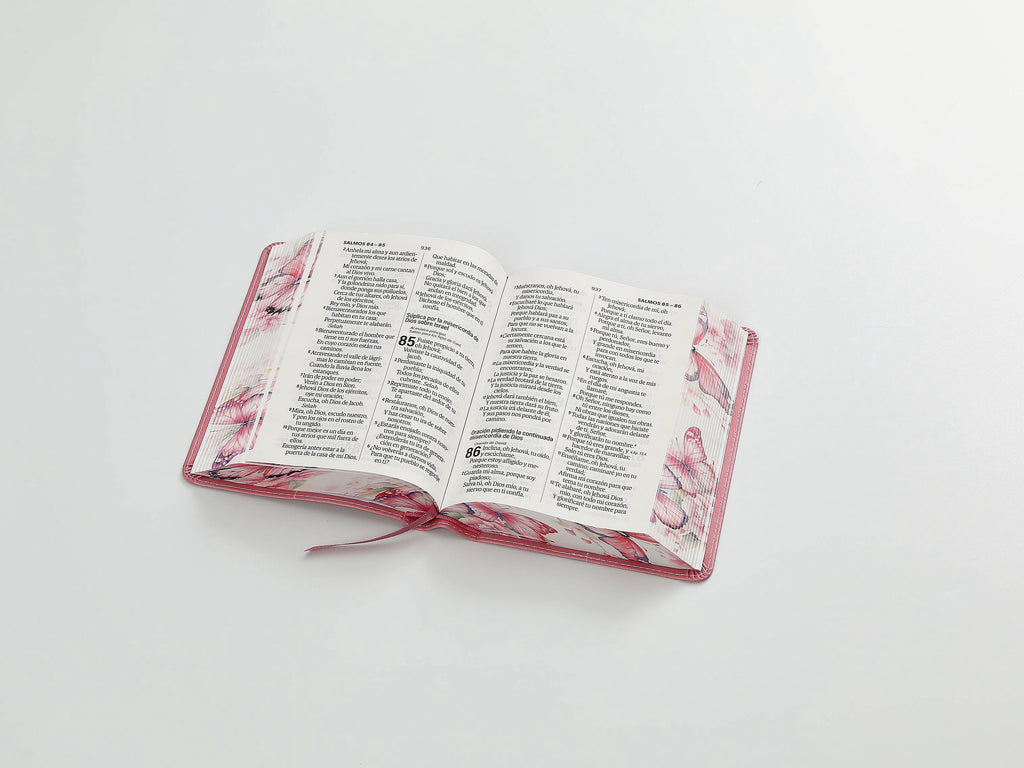 Biblia RVR60 Tamaño compacto Letra Grande 12 puntos flores