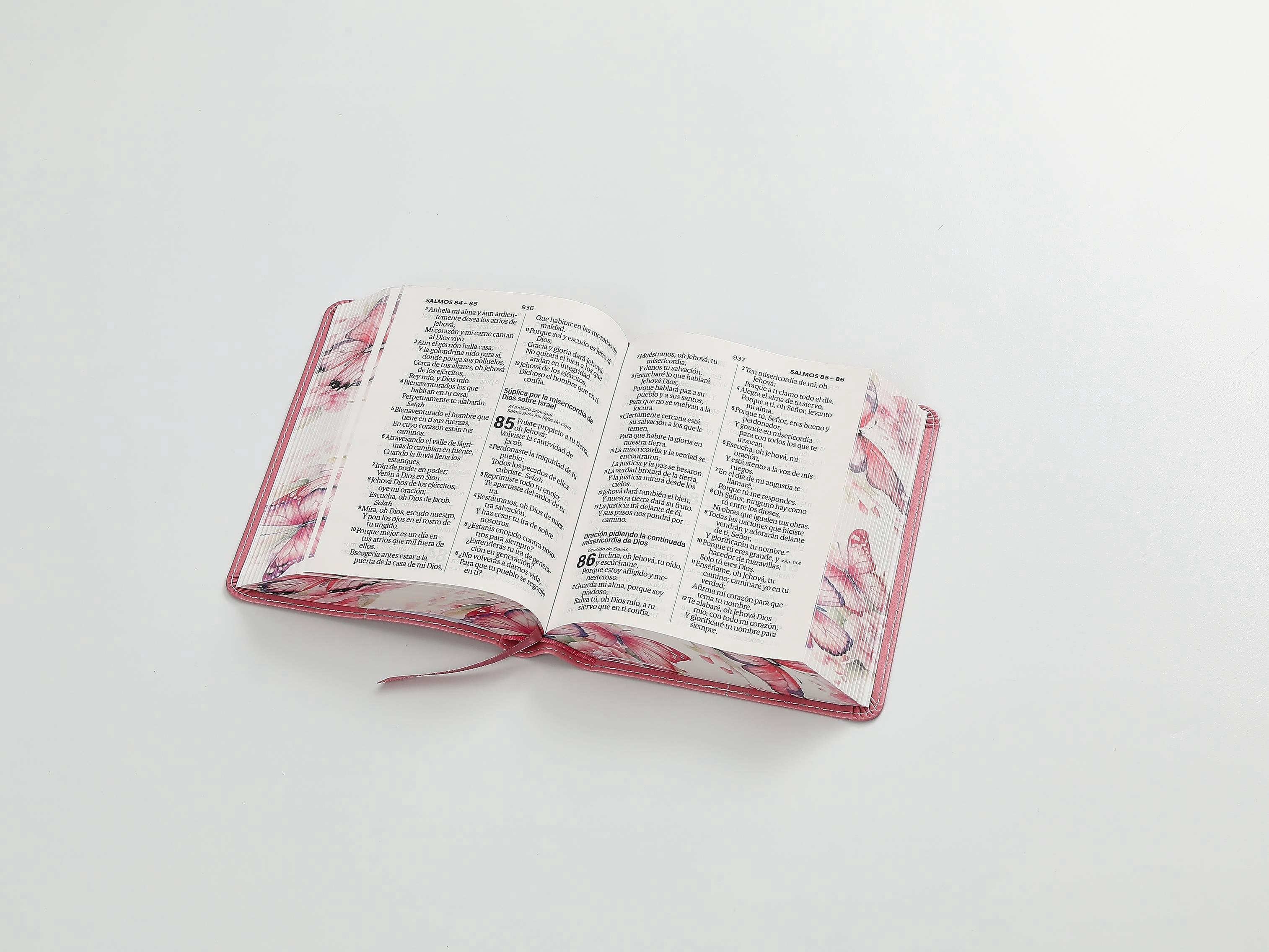 Biblia RVR60 Tamaño compacto Letra Grande 12 puntos flores