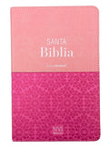 Biblia NVI Peninsular Tamaño manual letra grande rosa