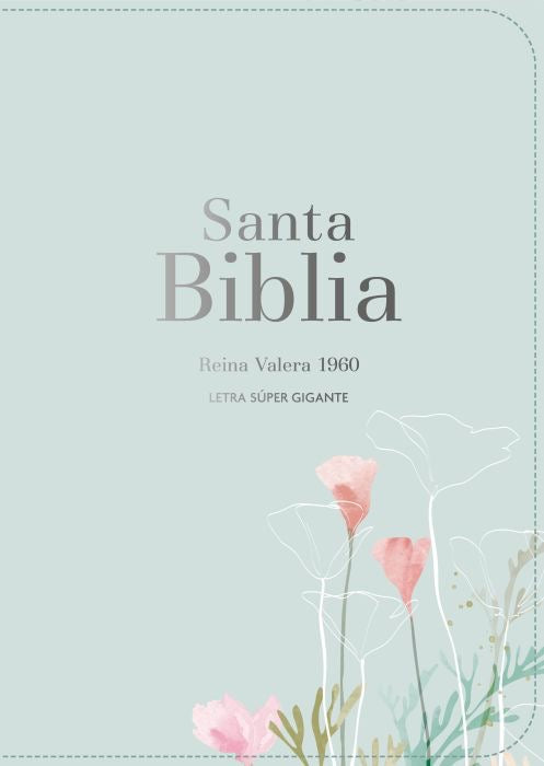 Biblia RVR 1960 Letra Súper Gigante Símil Piel Menta Fresca